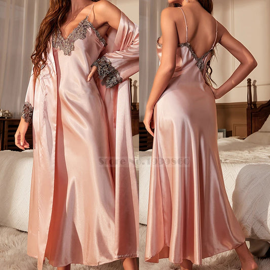 Dulce Aurora- Robe Set Nightgown