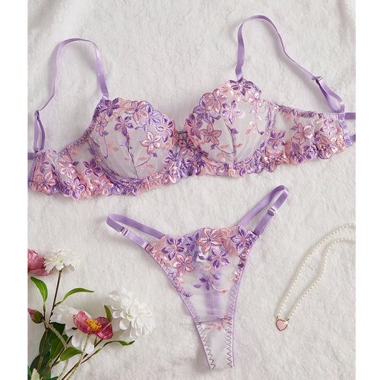 Enchanted Desire Floral Lingerie Set